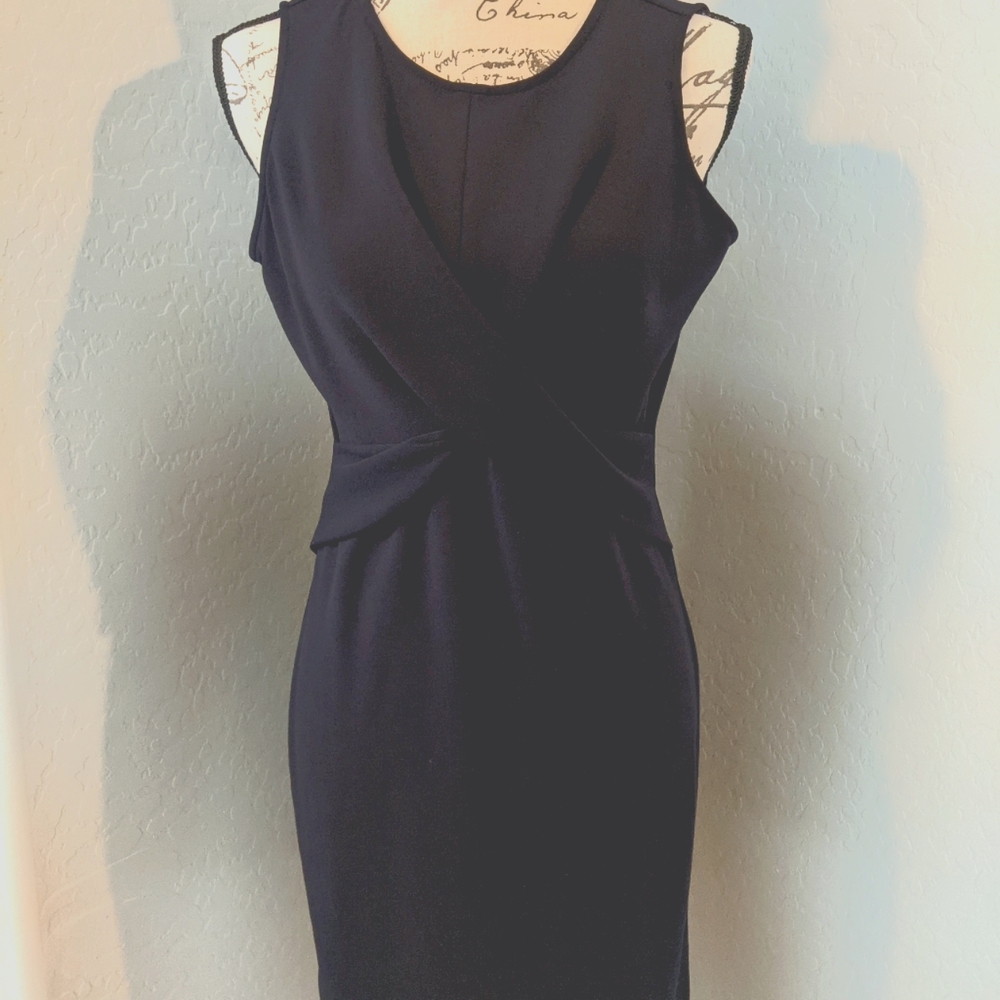 Ann Taylor Sleeveless Navy Dress 6P